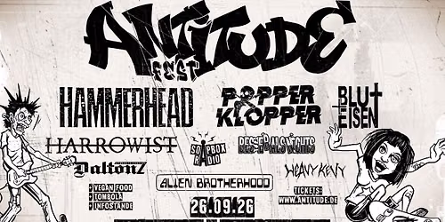 Antitude Fest '26 - Hammerhead \/ Popperklopper \/ Blut+Eisen u.v.m.