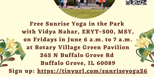 14th Annual Free Sunrise Yoga in the Park on Fridays in June