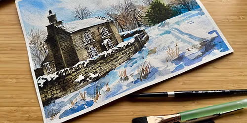 Cottage in the Snow Watercolour Workshop with Rita Gould
