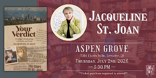 Jacqueline St. Joan Live at Tattered Cover Aspen Grove