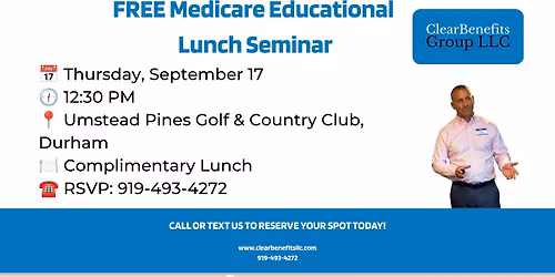  FREE Medicare Educational Seminar & Lunch