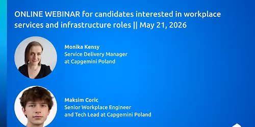ONLINE WEBINAR for candidates interested in workplace services and infrastructure roles