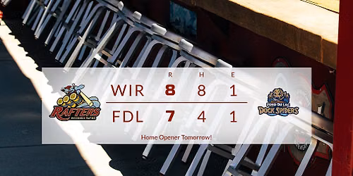 Wisconsin Rapids Rafters at Fond Du Lac Dock Spiders at Herr-Baker Field