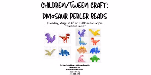 Children and Tween Craft: Dinosaur Perler Bead Craft