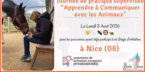 Communication Animale \ud83d\udc31\ud83d\udc39\ud83d\udc34 Journ\u00e9es de pratique supervis\u00e9e avec les animaux - vers Nice (06)