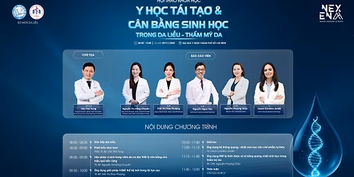 H\u1ed9i th\u1ea3o khoa h\u1ecdc: Y H\u1eccC T\u00c1I T\u1ea0O & C\u00c2N B\u1eb0NG SINH H\u1eccC TRONG DA LI\u1ec4U - TH\u1ea8M M\u1ef8 DA