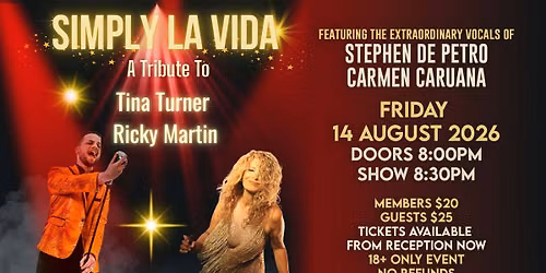SIMPLY LA VIDA Tribute Show | Altona Sports Club