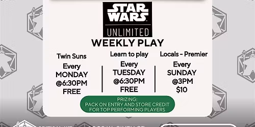 Star Wars Unlimited TCG Weekly Events