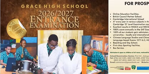 Grace Schools Common Entrance Dates