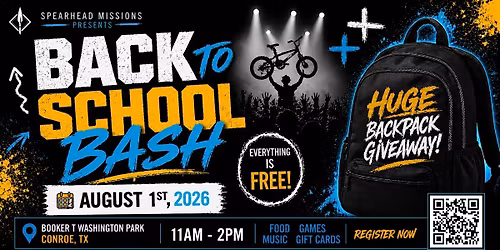 Back to School Bash: FREE Backpacks, School Supplies, Food & MORE