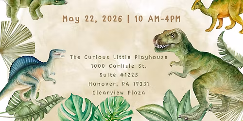 Dino-Themed Playdough Day at Curious Little Playhouse