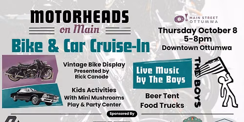 Motorheads on Main: Bike & Car Cruise-In