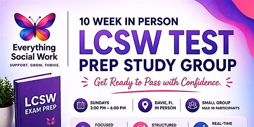 10 Week IN-PERSON LCSW Test Prep Study Group
