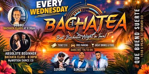 BachataParty | new! 2Classes | 8:30pm-12am