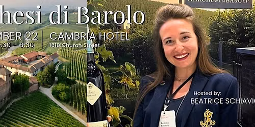 Join Us for a Tasting of Marchesi di Barolo wines