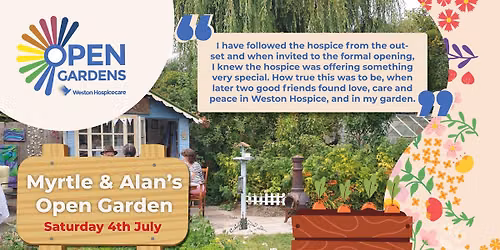 Open Gardens 2026 - Myrtle & Alan - Uphill