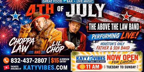 \ud83c\uddfa\ud83c\uddf8 July 4th Live Band at Katy Vibes! \ud83c\uddfa\ud83c\uddf8