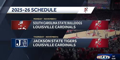 South Carolina State Bulldogs at Louisville Cardinals Mens Basketball