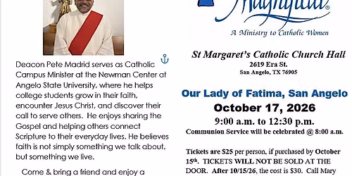 Magnificat Prayer Meal