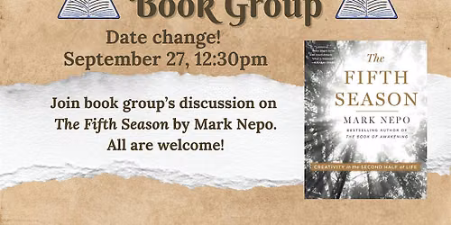 Book Group-"The Fifth Season" by Mark Nepo