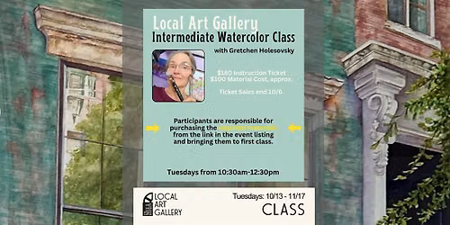 Intermediate Watercolor Class with Gretchen Holesovsky