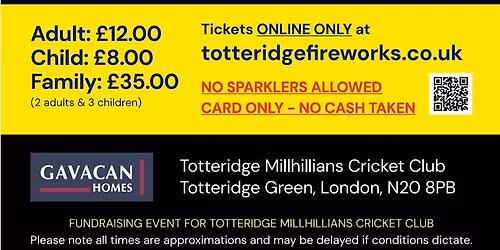 TOTTERIDGE FIREWORKS DISPLAY