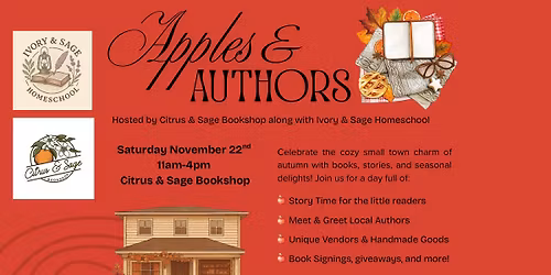 Apples & Authors\u2014 A Cozy Autumn Celebration