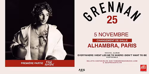 Tom Grennan \u2022 Trianon, Paris \u2022 5 novembre 2025