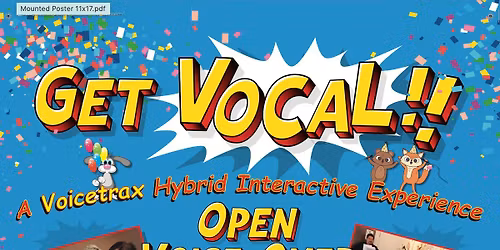 GET VOCAL! A FREE Voicetrax open community day!