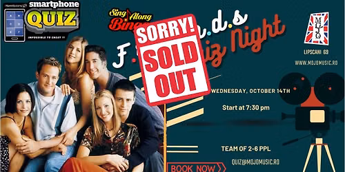 Friends Speed Quiz Night with Sing-Along Bingo - 14th October!