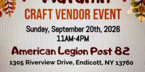 Autumn Craft Vendor Event