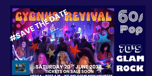CYGNUS REVIVAL SATURDAY 20TH JUNE 2026 AT HEDCA - PO12 4JB