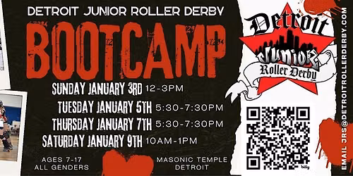 Detroit Juniors Roller Derby Winter 2027 Bootcamp
