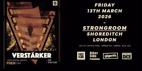 OSP Presents: Versta\u0308rker (US) (Fuzz Club) + Pnem (NL)