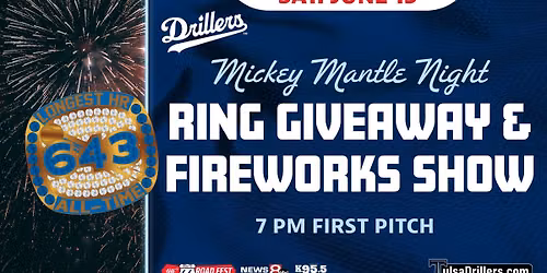 Mickey Mantle Ring Giveaway and Fireworks!