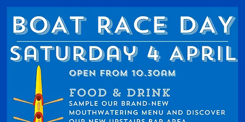 Boat Race Day 2026!! Live Music and DJ's from 2pm - midnight FREE ENTRY
