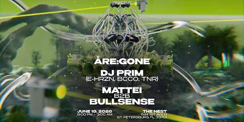 Techno Snobs & Innate Rhythms Present: \u00c5re:gone & DJ Prim