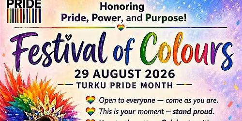 Filipino LGBTQ+ Festival of Colours (29 August, Turku-Naantali)