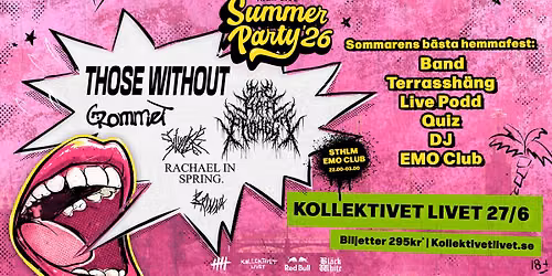 High 5ive Summer Party '26 + Stockholm Emo Club | Kollektivet Livet 