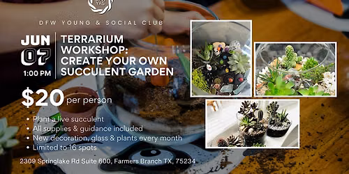 Terrarium Workshop: Create Your Own Mini Succulent Garden