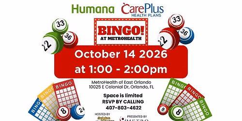 Free Bingo for seniors 65+ at Metro Health with Golden Timers Club