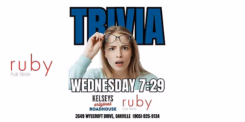 Wednesday Night Trivia at Kelsey's Burloak in Oakville