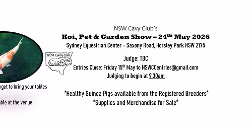 Guinea Pig Show - Koi Pet & Garden Show, Sydney Equestrian Center