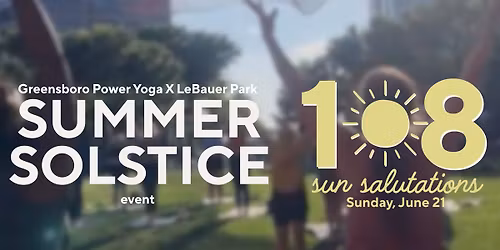 Annual Summer Solstice 108 Sun Salutations Event