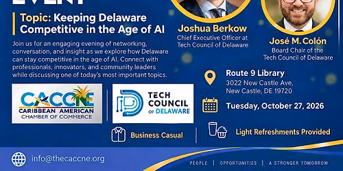 October Monthly Caribbean Networking Event with the Tech Council of DE!