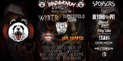 SANTA\u2019S NAUGHTY LIST w\/ Wyntr, Threefold Ruin, Acid Moth, Sunnyside Avenue & Sun Temple!