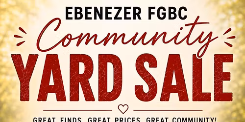 Community Yard Sale - Ebenezer FGBVC