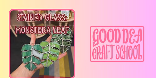 Stained Glass - Monstera Leaf