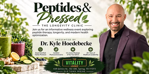 Peptides & Pressed at The Vitality Lounge