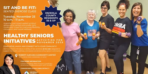 Commissioner Janer (D2) Hosts Sit & Be Fit Class - FREE 